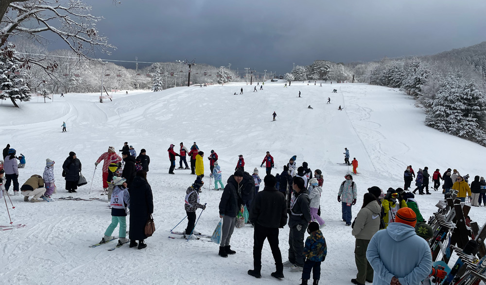 1月13日、今日の蔵王猿倉スキー場